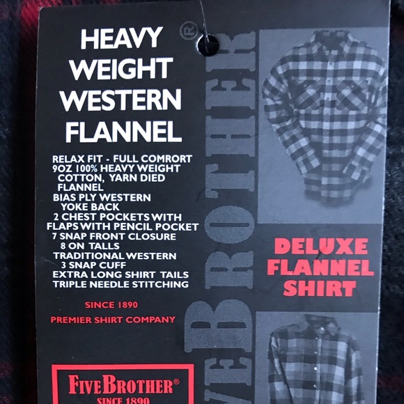 “Five Brother” Heavyweight Flannel - Picture 3 of 5